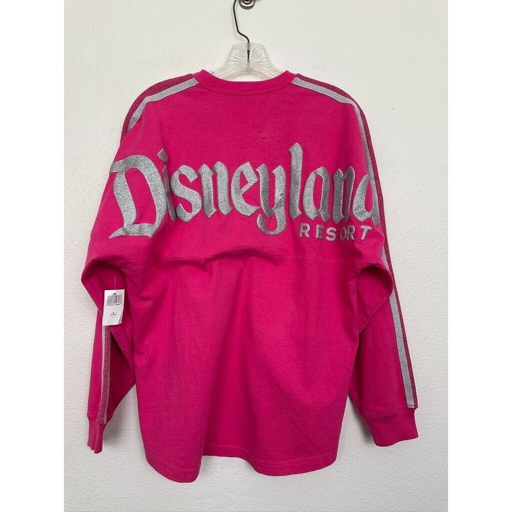 NWT Disneyland Imagination Sparkly Spirit Jersey Pink Oversized Women's Small